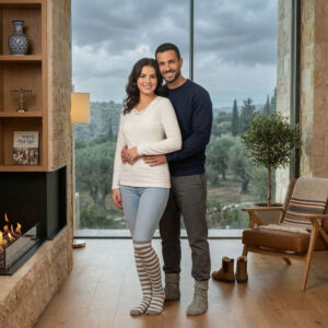 גופיה אנגורה לנשים שרוול ארוך + תחרה